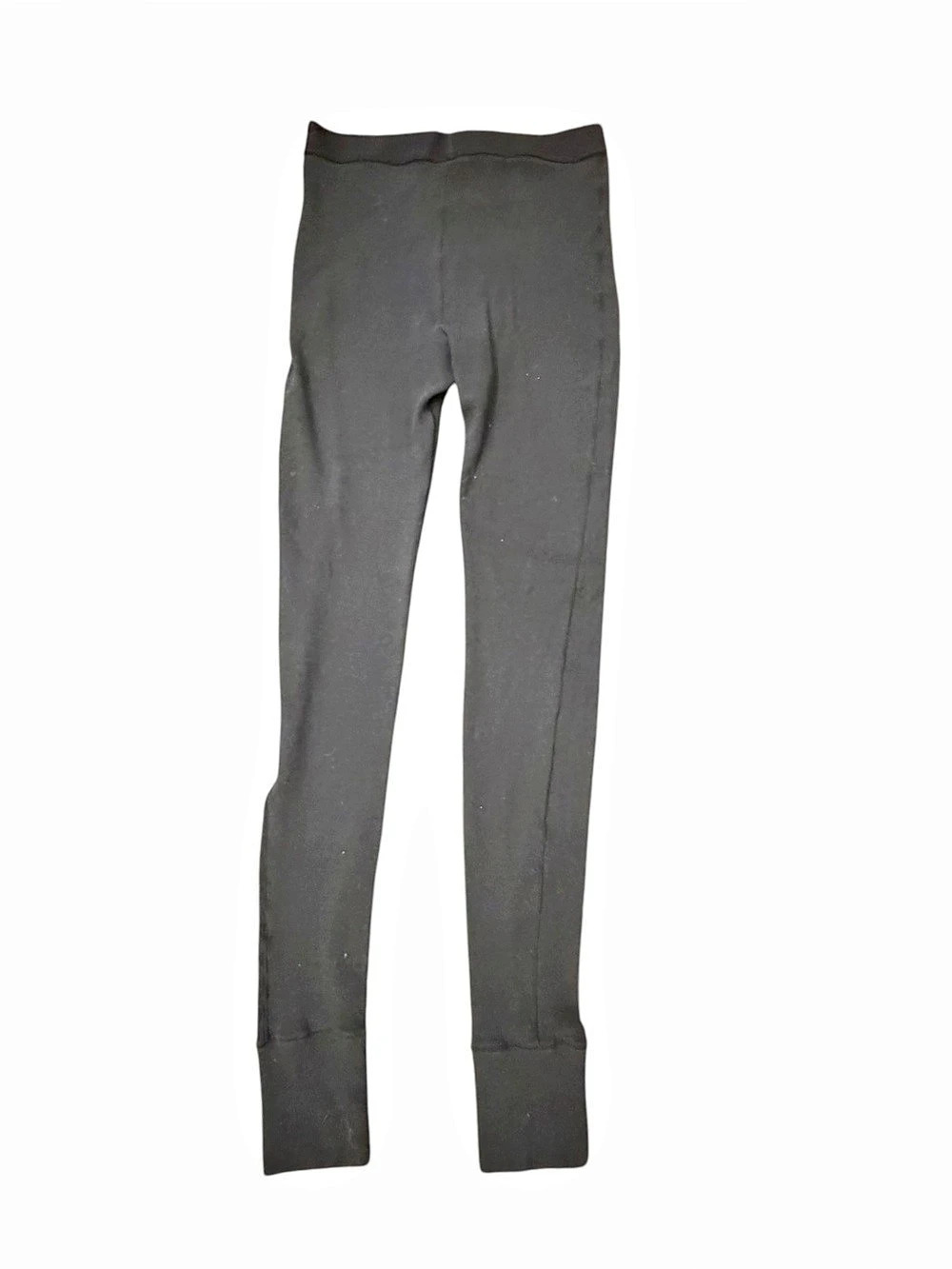 Skims Cotton Rib Leggings Womens Small Black Lightweight Thermal Stretch